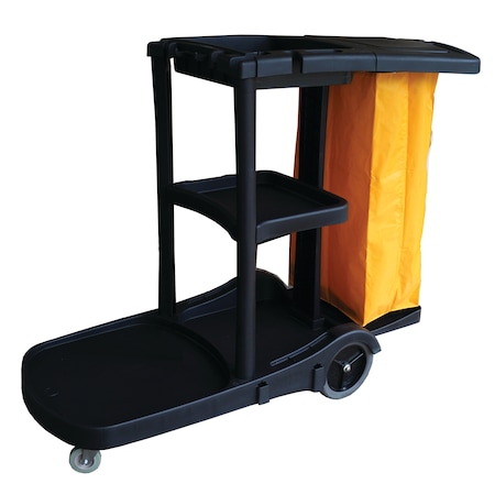 Golden Star Black Custodial Cart MJC2144